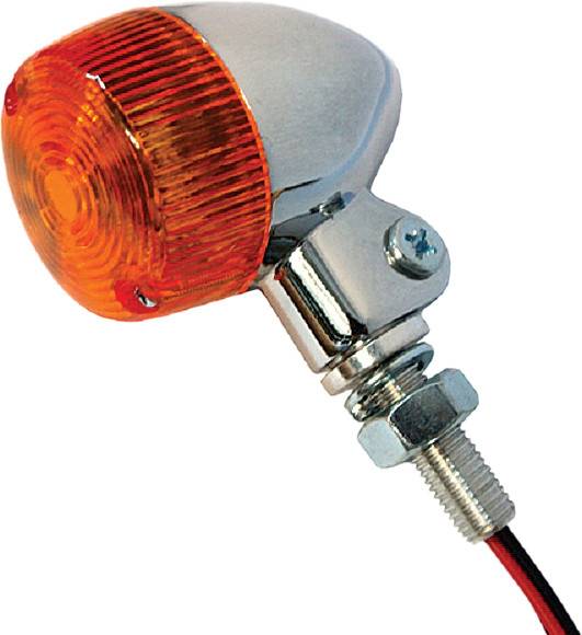 K&S - TURN SIGNAL STYLE 1 CHROME/AMBER LENS 3-WIRE - Image 1