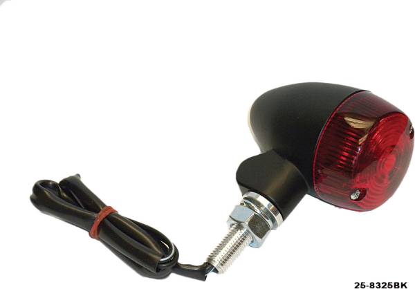 K&S - TURN SIGNAL STYLE 1 BLACK W/RED LENS - Image 1