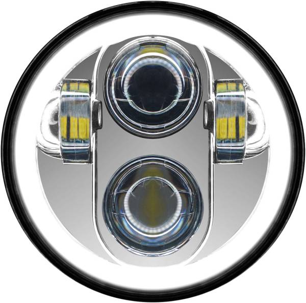 PATHFINDER - 5 3/4" LED HEADLIGHT WITH FULL HALO CHROME - Image 1