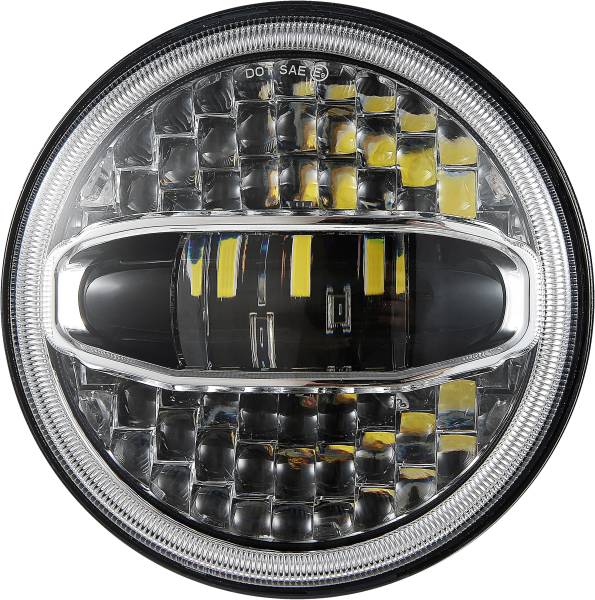 PATHFINDER - 7" LED HEADLIGHT W/CHROME MOUNTING BRACKET - Image 1