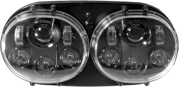 CYRON - HEADLIGHT DUAL BLACK ROAD GLIDE `04-13 - Image 1