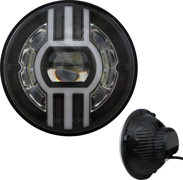 CYRON - HEADLIGHT 7" BEAST 2 BLACK W/DRIVING LIGHT - Image 1