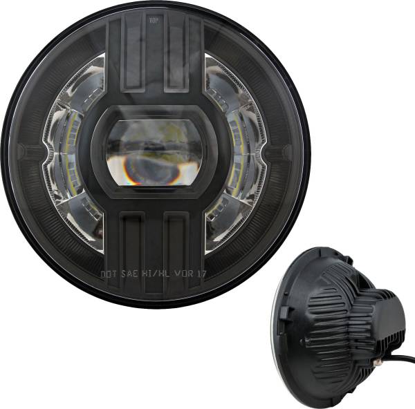 CYRON - HEADLIGHT 7" BEAST 2 PITCH BLACK W/DRIVING LIGHT - Image 1