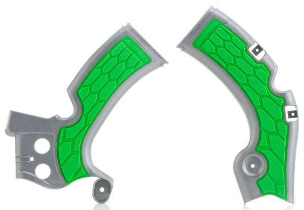 ACERBIS - X-GRIP FRAME GUARD SILVER/GREEN - Image 1