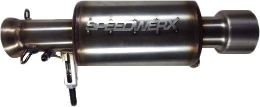 SPEEDWERX - MUFFLER L2 STAINLESS 6000 R/SX ADJUSTABLE - Image 1