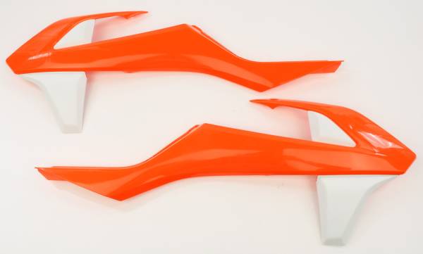 ACERBIS - RADIATOR SHROUD ORANGE/WHITE - Image 1