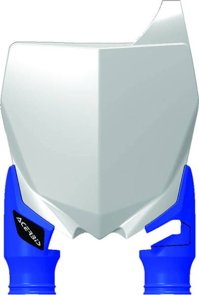 ACERBIS - FRONT NUMBER PLATE WHITE/BLUE - Image 1