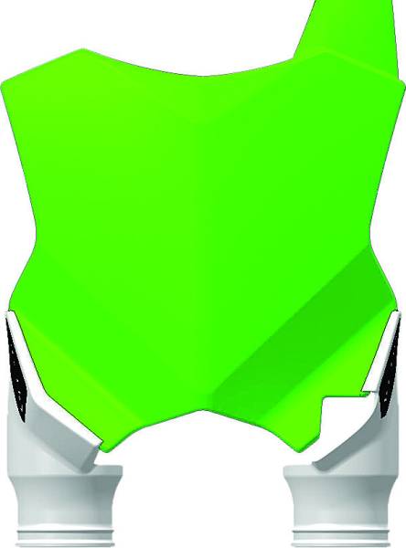 ACERBIS - FRONT NUMBER PLATE GREEN/WHITE - Image 1