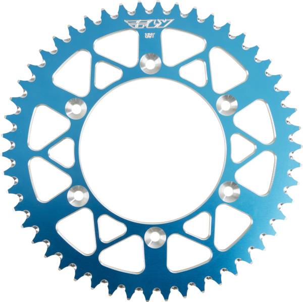 FLY RACING - REAR SPROCKET ALUMINUM 50T-520 BLU HUSQ/KTM - Image 1