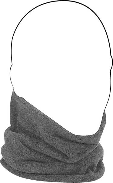 ZAN - NECK GAITER MICROFLEECE CHARCOAL GREY/HI-VIS LIME - Image 1