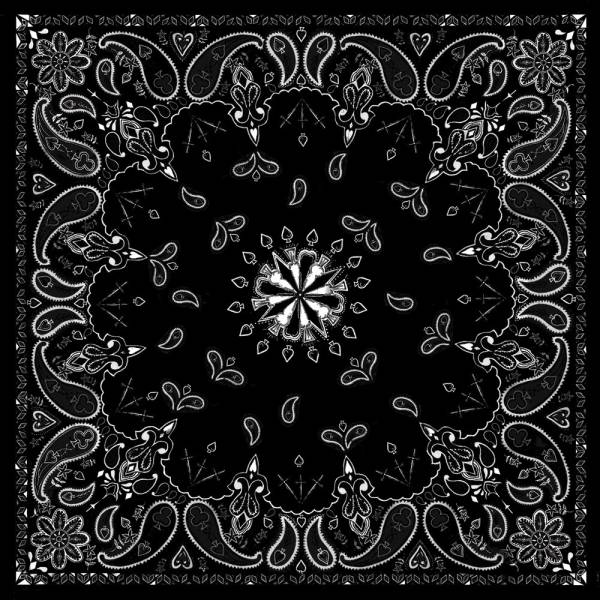 ZAN - BANDANNA BLACK PAISLEY - Image 1