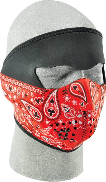 ZAN - FULL FACE MASK (RED PAISLEY BA DANNA) - Image 1