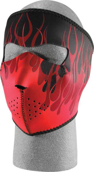 ZAN - FULL FACE MASK (RED FLAMES) - Image 1