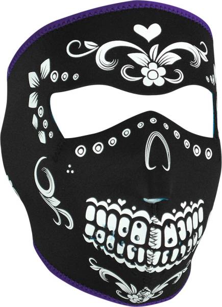 ZAN - FULL FACE MASK (BLACK/WHITE MUERTE) - Image 1