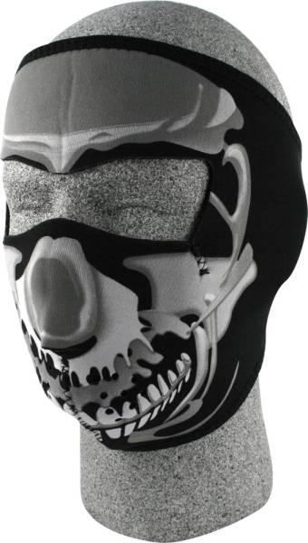 ZAN - FULL FACE MASK CHROME SKULL - Image 1