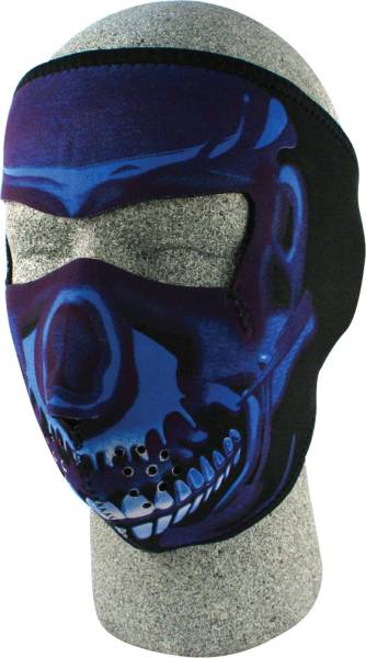 ZAN - FULL FACE MASK BLUE CHROME SKULL - Image 1