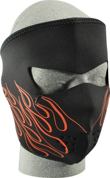 ZAN - FULL FACE MASK ORANGE FLAME - Image 1