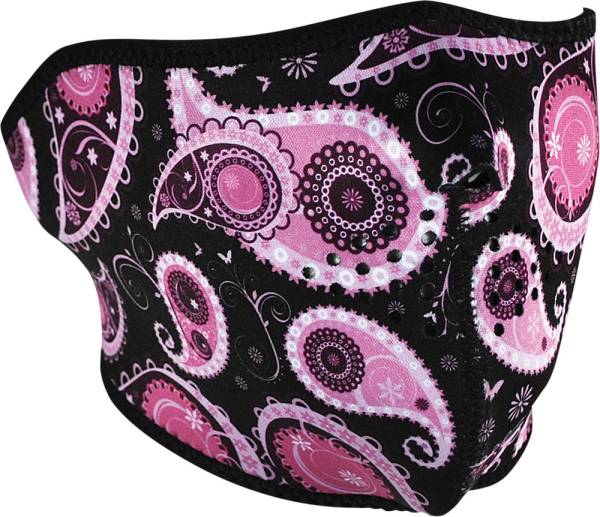 ZAN - HALF FACE MASK PURPLE PAISLEY - Image 1