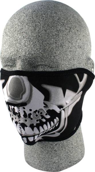 ZAN - HALF FACE MASK CHROME SKULL - Image 1