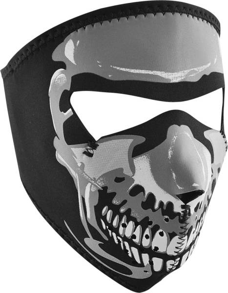 ZAN - FULL FACE MASK GLOW-IN-DARK SKULL - SMALL FACE - Image 1