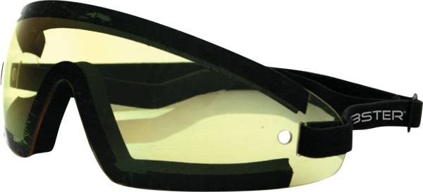 BOBSTER - WRAP AROUND SUNGLASSES BLACK W/YELLOW LENS - Image 1