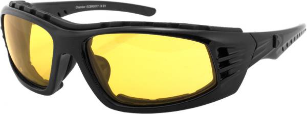 BOBSTER - CHAMBER SUNGLASSES GLOSS BLACK W/YELLOW LENS - Image 1