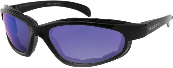 BOBSTER - FAT BOY SUNGLASSES BLK FRAME W/SMOKED BLU MIRROR LENS - Image 1