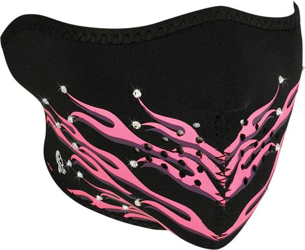 ZAN - HIGHWAY HONEYS HALF MASK (PINK FLAMES) - Image 1