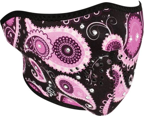 ZAN - HIGHWAY HONEYS HALF MASK (PURPLE PAISLEY) - Image 1