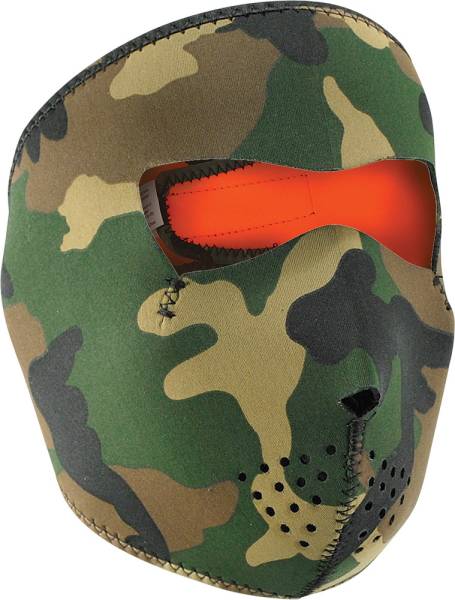 ZAN - FULL FACE MASK WOODLAND REV HIGH-VIS ORANGE - Image 1