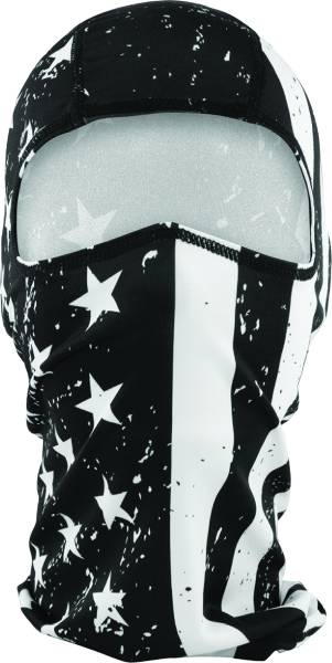 ZAN - BALACLAVA POLYESTER BLACK WHITE FLAG - Image 1