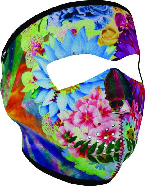 ZAN - NEOPRENE FULL FACE FLOWER SKULL - Image 1