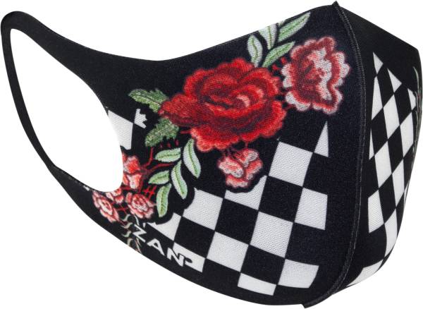 ZAN - LIGHTWEIGHT FACE MASK 2/PK CHECKERED FLORAL / BLACK - Image 1