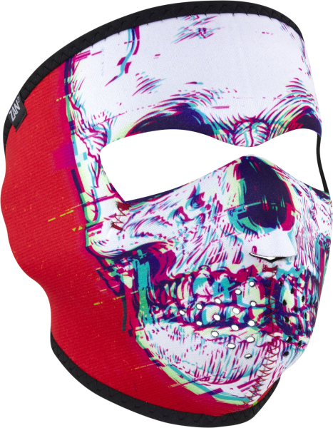 ZAN - NEOPRENE FULL FACE MASK GLITCH SKULL - Image 1