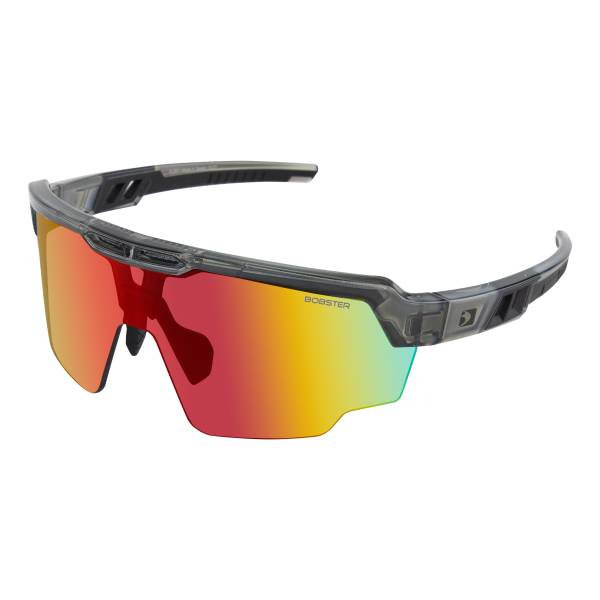 BOBSTER - WHEELIE CYCLING SUNGLASS GLOSS CLR GRY SMOKED BLK/RD RE - Image 1