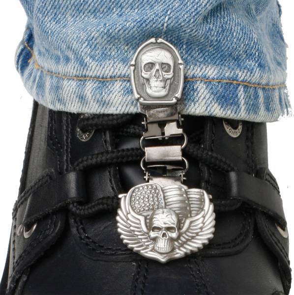 RYDER CLIPS - LACED BOOT TYPE (BONES/SKULL) - Image 1