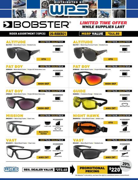 BOBSTER - RIDING GLASSES PREPACK 10 PAIR - Image 1