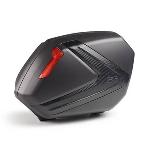 GIVI - V37 SIDE CASES 37L PAIR BLACK RED LENS - Image 1