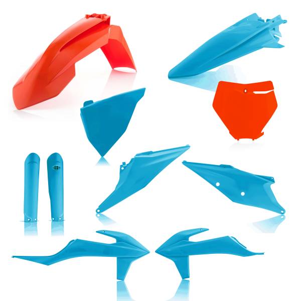 ACERBIS - FULL PLASTIC KIT ORANGE/BLUE - Image 1