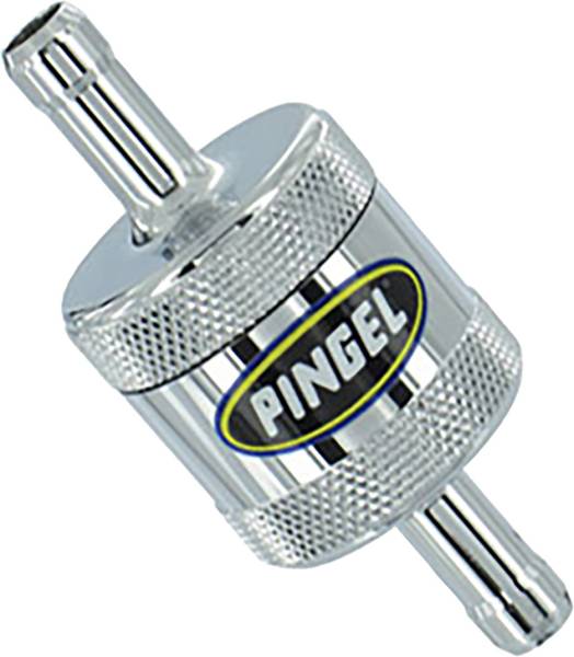 PINGEL ENT - FUEL FILTER SUPER SHORT CHROME 5/16" IN/OUT - Image 1