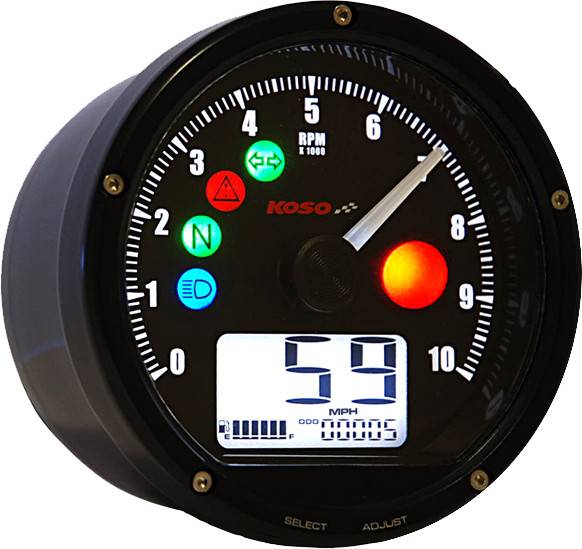 KOSO - T & T MULTI FUNCTION METER (BLACK) - Image 1