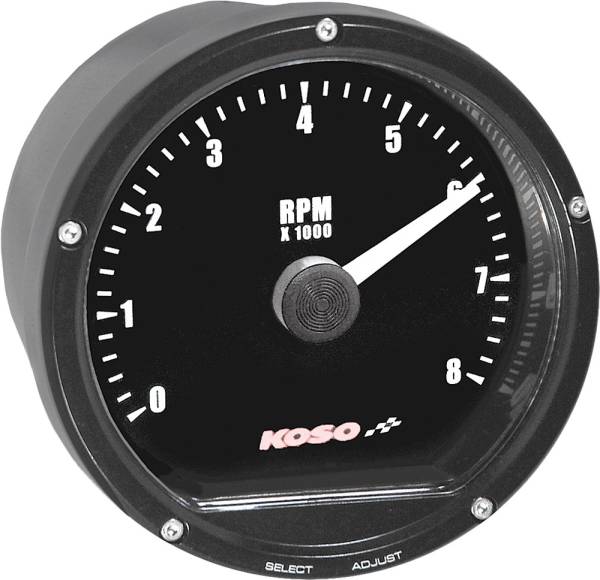 KOSO - TNT TACHOMETER 8000 RPM BLACK CASING - Image 1