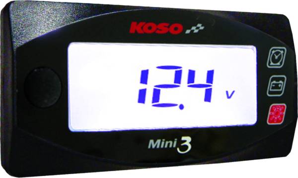 KOSO - MINI 3 CLOCK & VOLT METER - Image 1