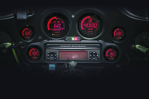 KOSO - DIGITAL GAUGE CLUSTER BLACK BEZEL 04-13 FLHT AND FLTR - Image 1