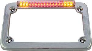 SDC - LED LICENSE PLATE FRAME CHROME W/TURN SIGNALS - Image 1