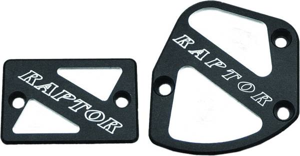 MODQUAD - THROTTLE & BRAKE COVER SET BLACK LOGO RAPTOR - Image 1