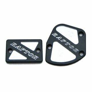 MODQUAD - THROTTLE & BRAKE COVER SET BLACK LOGO RAPTOR - Image 1