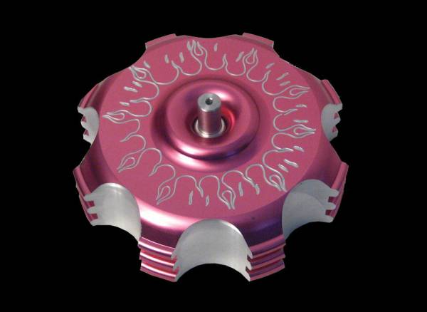 MODQUAD - BILLET GAS CAP (PINK FLAMES) - Image 1