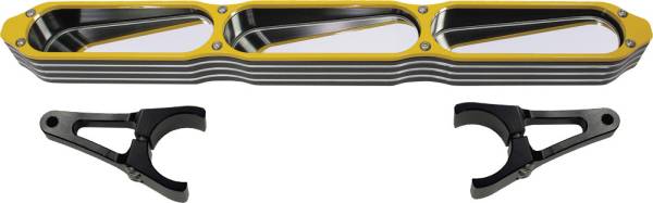 MODQUAD - 3-PANEL REAR VIEW MIRROR W/BEZEL YELLOW 2" - Image 1