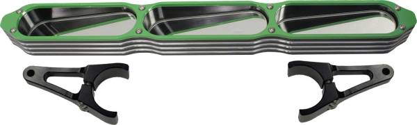 MODQUAD - 3-PANEL REAR VIEW MIRROR W/BEZEL GREEN 2" - Image 1